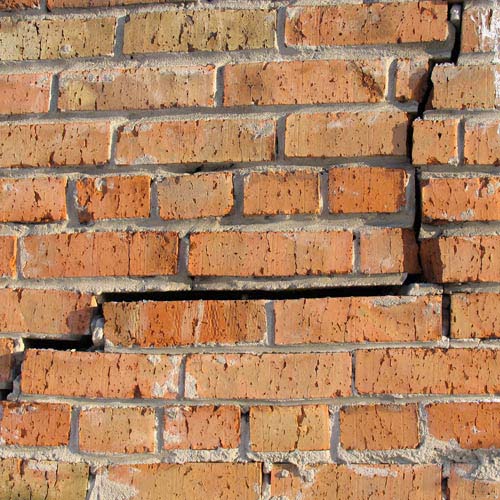 cracked brick